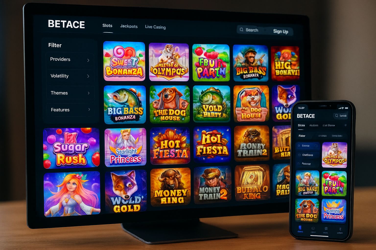 Jogos de Slot no Casino Online BETACE