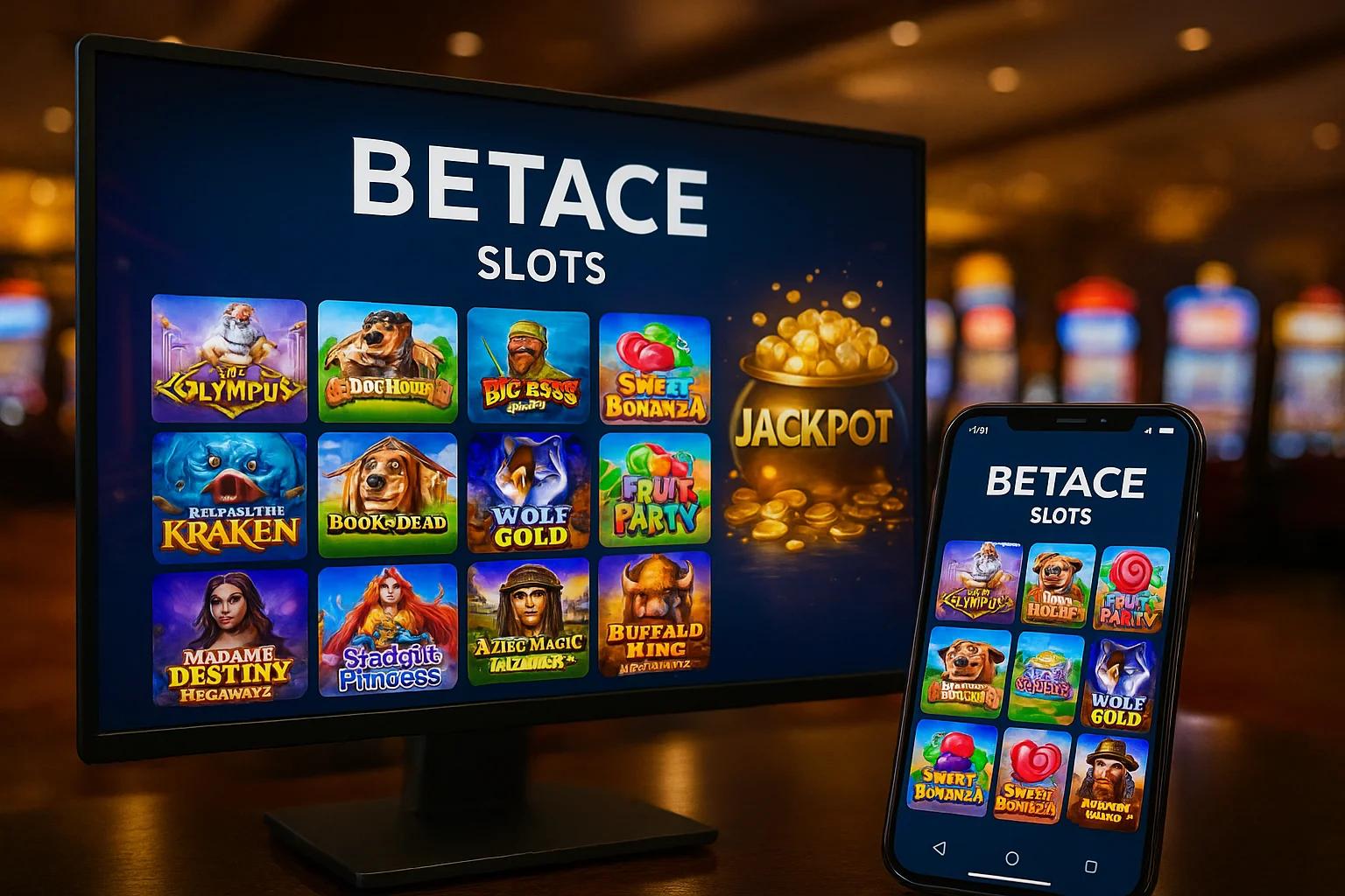 Explore o mundo das slot machines no BETACE Casino